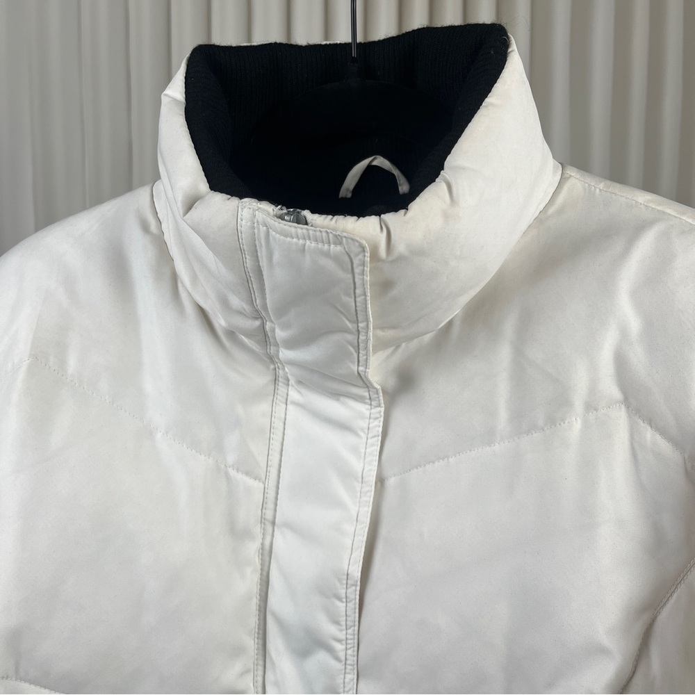 Brandon Thomas Down & Feather Women’s White Puffer Coat Zip & Button - Picture 7 of 16